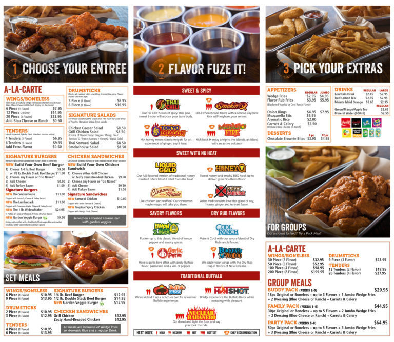 wing zone menu with prices